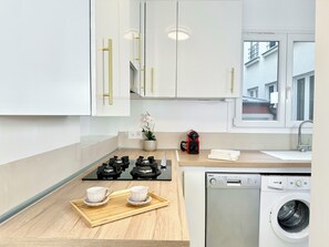 舒適公寓, 城市景觀 | 私人廚房 | 義式濃縮咖啡機、電熱水壺