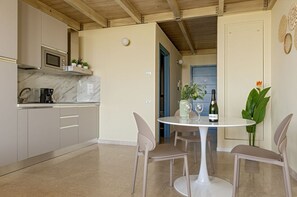 Fridge, microwave, dishwasher, electric kettle