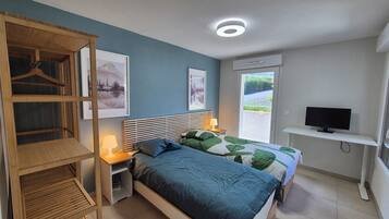 2 chambres, lit parapluie, Wi-Fi gratuit, draps fournis