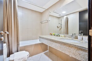 Hair dryer, bidet, towels, toilet paper - Stylish 1BR w/ Balcony, Pool, Gym & Free Parking (Dubai)