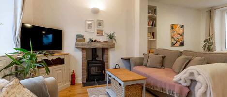 TV, fireplace, offices