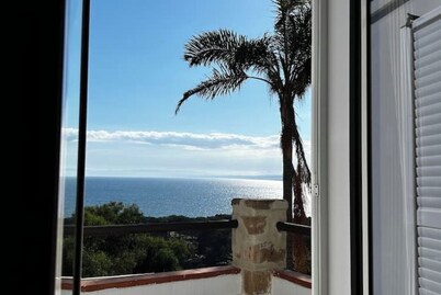 White villa with sea view