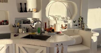 White villa with sea view