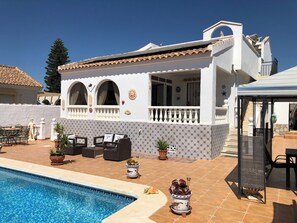 Pool - Villa with private pool, enclosed garden, BBQ(plancha), solarium with mountain view (Mazarron)
