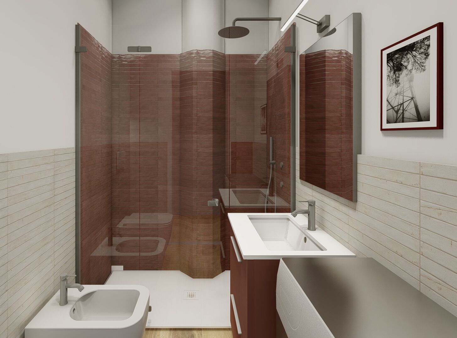 Doccia, asciugacapelli, bidet, asciugamani