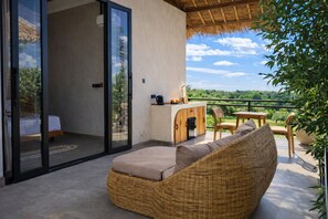 Superior Double Room, 1 King Bed, Golf View | Terrace/patio - Bella Vida Resort, Uluwatu (Pecatu)
