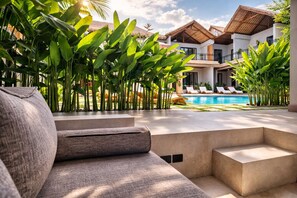 Superior Double Room, 1 Bedroom, Pool View | Terrace/patio