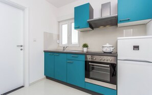 Fridge, oven, stovetop, coffee/tea maker