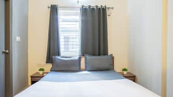 In-room safe, desk, laptop workspace, blackout curtains