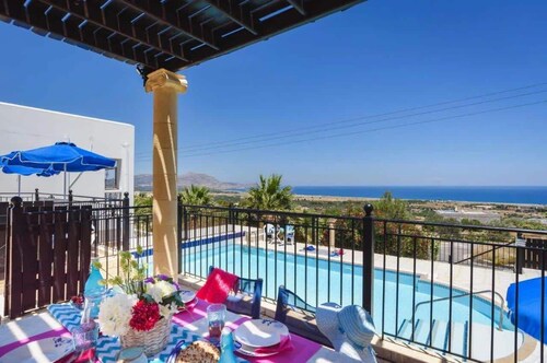 Little Blue Sea View Kalathos Villa w Private Pool