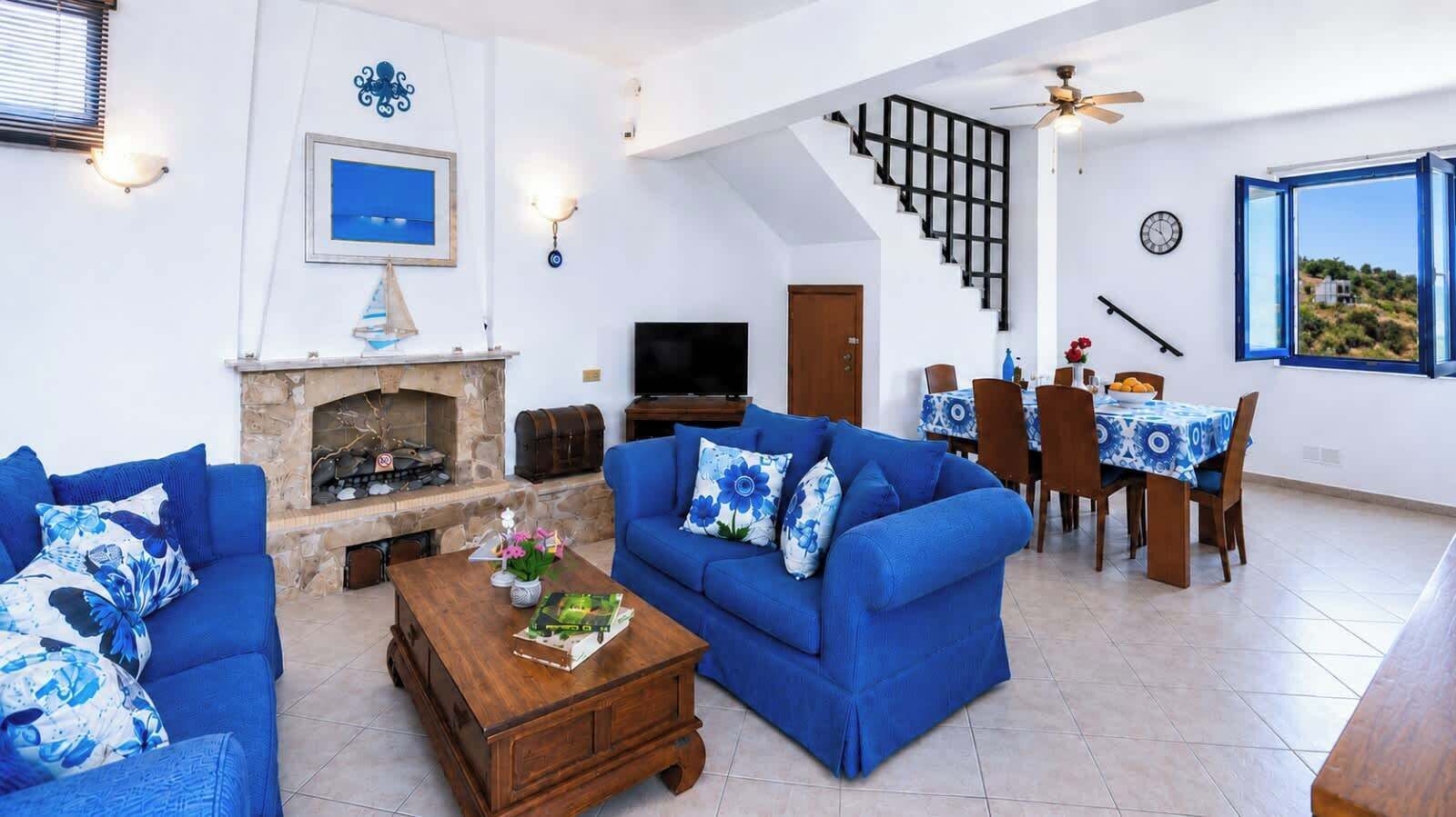 Fernseher, Kamin