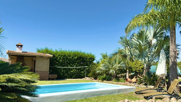 Ferienhaus, 3 Schlafzimmer, eigener Pool, Gartenblick | Pool