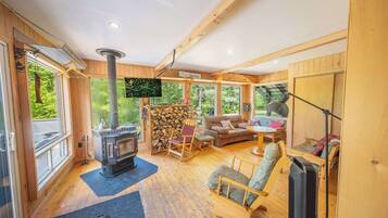 Télévision, cheminée