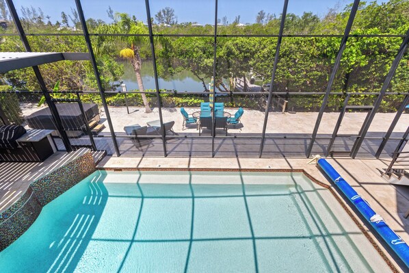 A heated pool