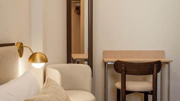 In-room safe, desk, laptop workspace, iron/ironing board