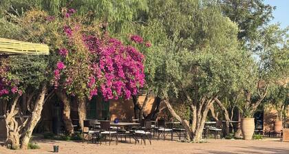 Guest house in lush green countryside on the outskirts of Marrakech.