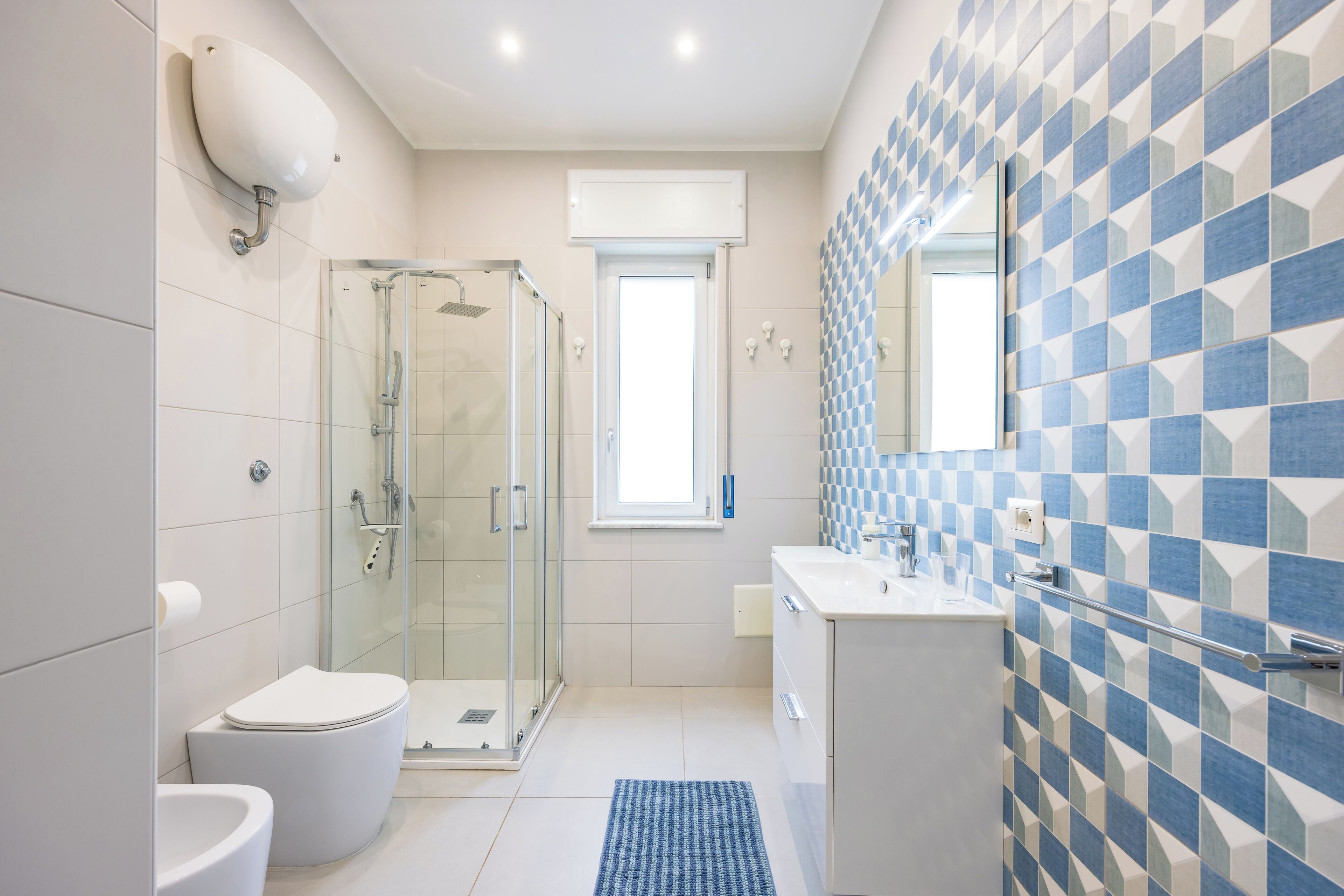Dusche, Haartrockner, Bidet, Handtücher