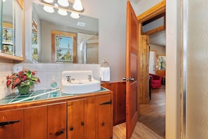 Signature House, 2 Bedrooms, Non Smoking, Patio | Bathroom | Shower, free toiletries, towels, soap - Tranquil 2-Bedroom Retreat (Big Bear Lake)