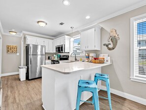 Fridge, microwave, oven, stovetop - 🐟30A-Beach Access-Snowbird Friendly-2 Pools-Tennis-Beachside Villas 214 (Santa Rosa Beach)