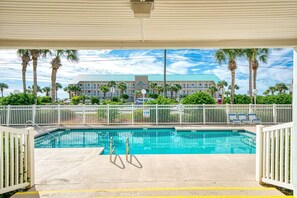 A heated pool