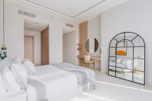 2 عدّة غرف نوم ومكواة/لوح كي وواي فاي وملاءات أسرّة