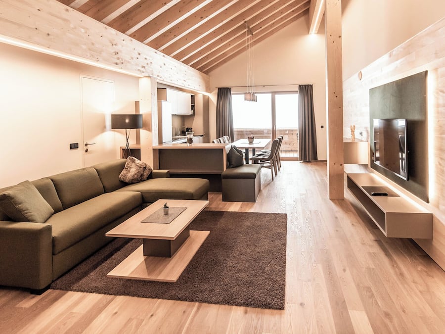 Appartement, 2 slaapkamers, balkon, uitzicht op bergen | Woonruimte