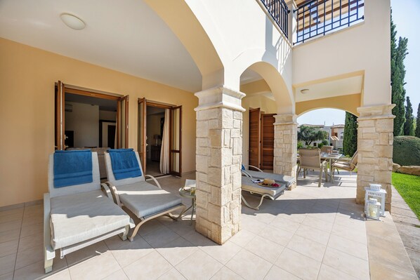 Apartment, 3 Bedrooms, Terrace, Pool View | Living room - Aa02 Adjacent to Aphrodite Hills- Communal Pool, Garden (Kouklia)