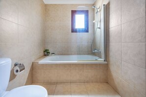 Apartment, 3 Bedrooms, Terrace, Pool View | Bathroom - Aa02 Adjacent to Aphrodite Hills- Communal Pool, Garden (Kouklia)