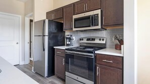 Fridge, dining tables