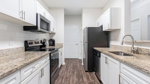 Fridge, dining tables
