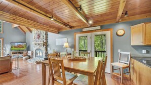 Dining - Secluded 3BR Cabin | Deck, Fire Pit, Fireplace (Salamanca)