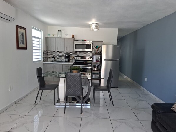 Private kitchen - Charming 2-bedroom hotel with WiFi, AC in lovely Isabela (Isabela)