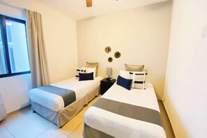 2 bedrooms, iron/ironing board, travel crib, WiFi