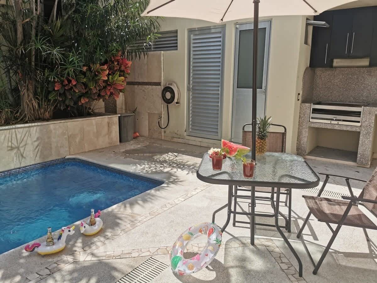 A perfect spot to relax. The use of the pool is from 10am to 8pm