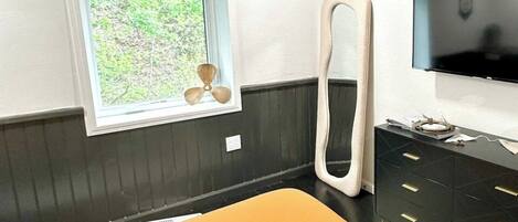 Desk, iron/ironing board, travel cot, free WiFi