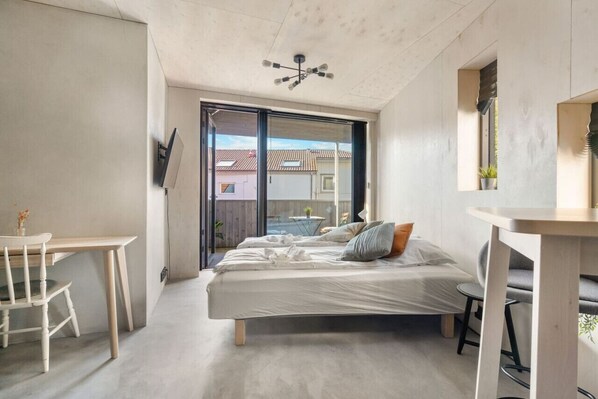 1 chambre, bureau, Wi-Fi, draps fournis