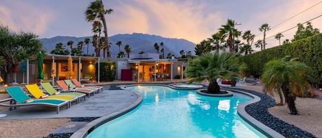 A heated pool
