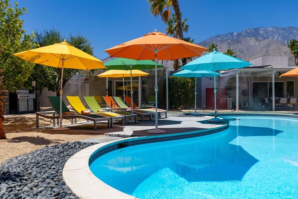 A heated pool