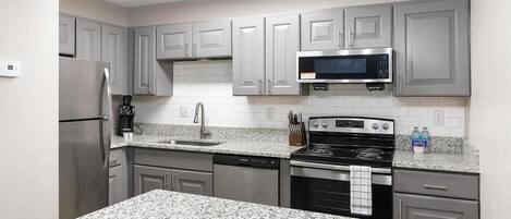 Fridge, dining tables