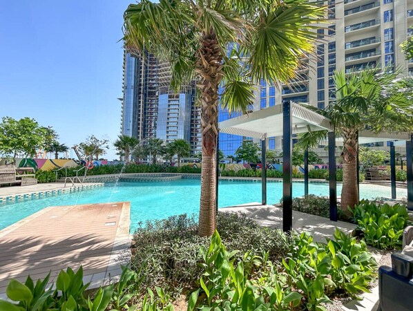 Pool - Sky High 1BR in City View with 41st Floor Views (Dubai)