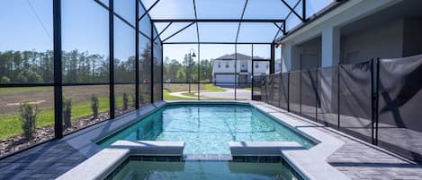 A heated pool