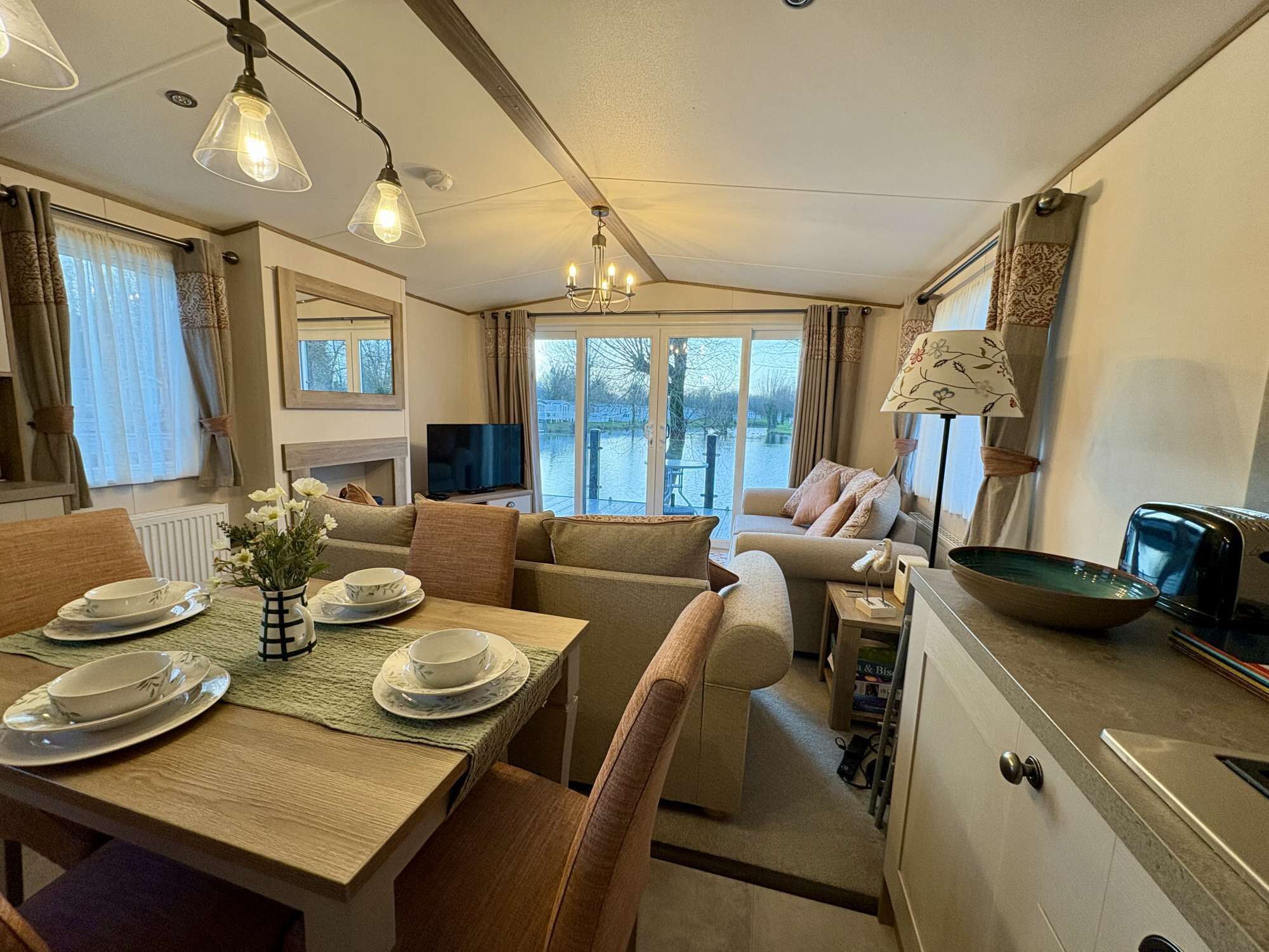 TV, fireplace, DVD player