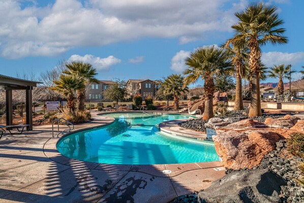 A heated pool