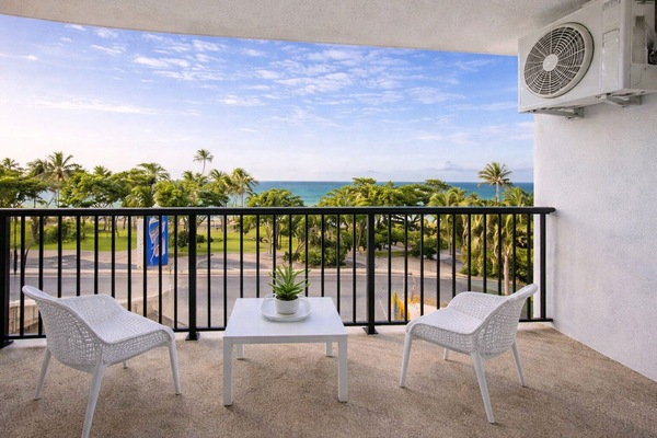 Elevated balcony with sea breezes and scenic coastal outlook