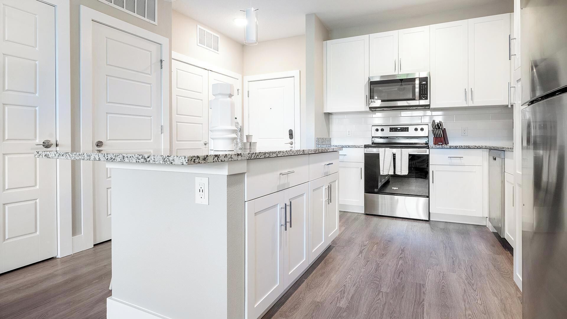 Fridge, dining tables