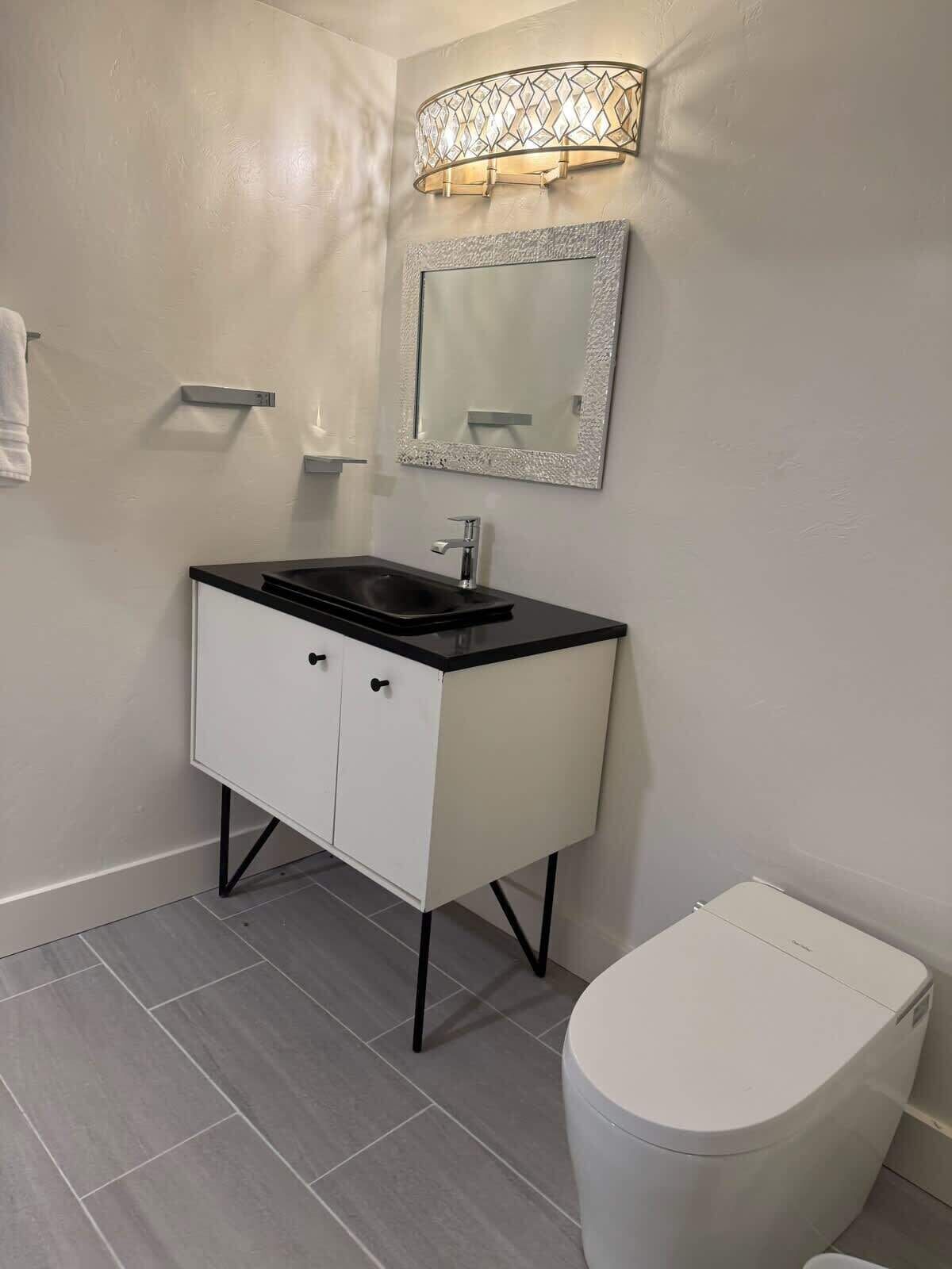 Douche, séchoir à cheveux