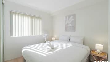 2 bedrooms, iron/ironing board, WiFi, bed sheets