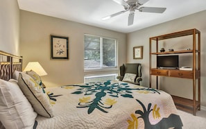 2 bedrooms, in-room safe, iron/ironing board, WiFi