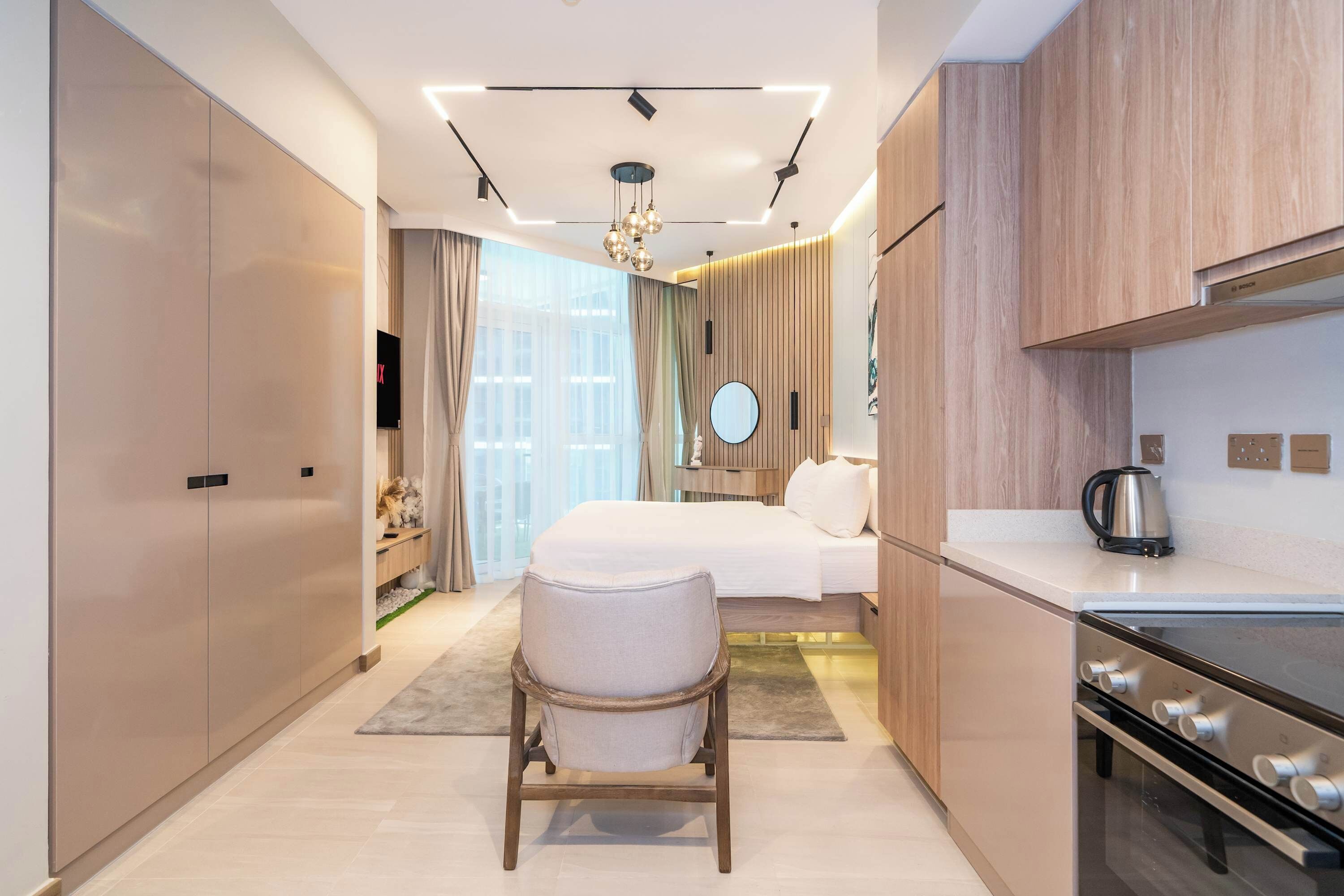 1 slaapkamer, een strijkplank/strijkijzer, wifi, beddengoed