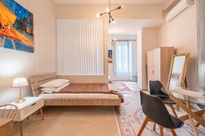 1 makuuhuone, silitysrauta/-lauta, ilmainen Wi-Fi